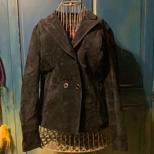 Thalia Sodi Juniors Lg Navy Blue 💯Suede Blazer